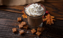 salted caramel latte